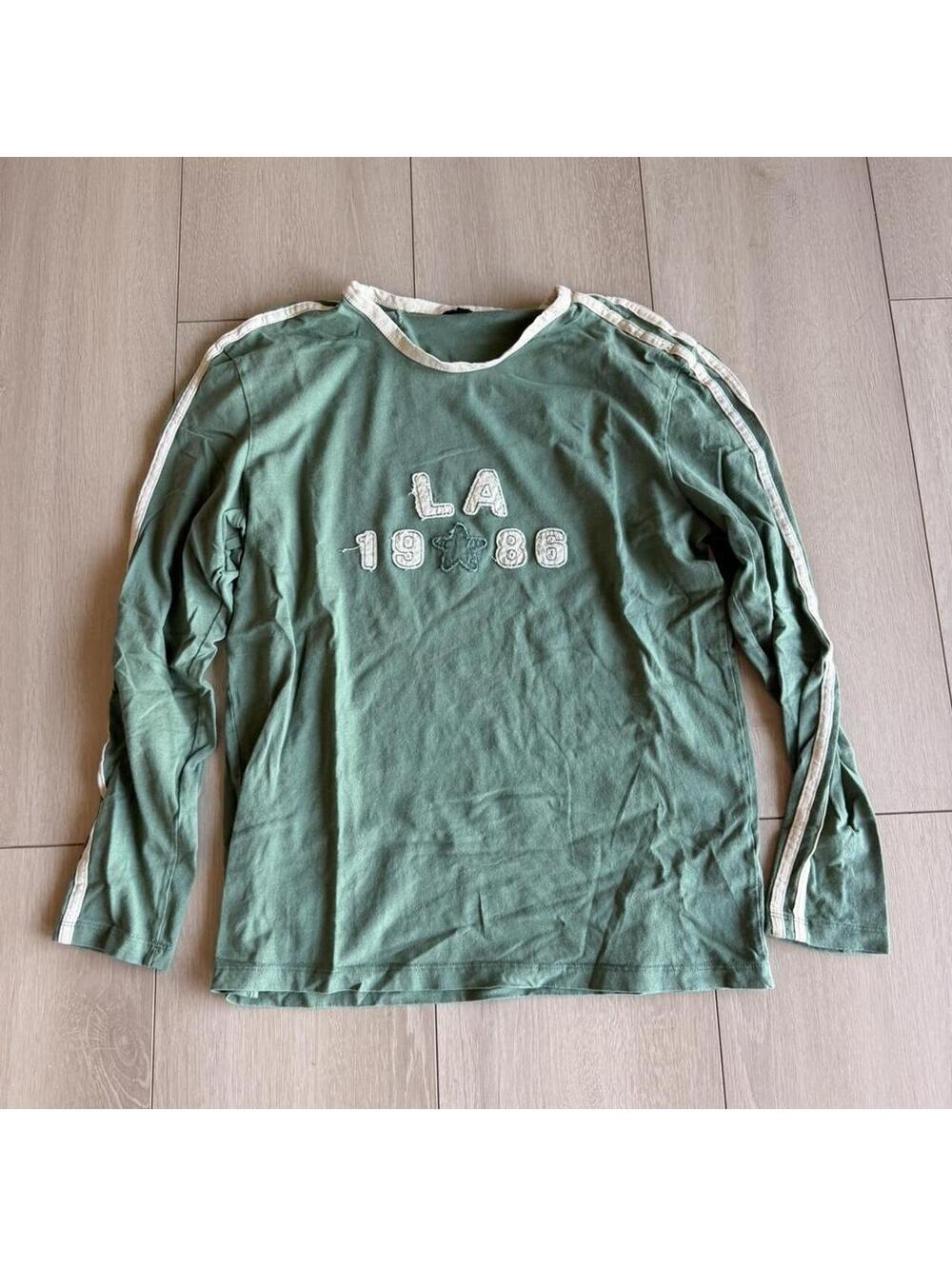 Men's Green and Blue Tshirt